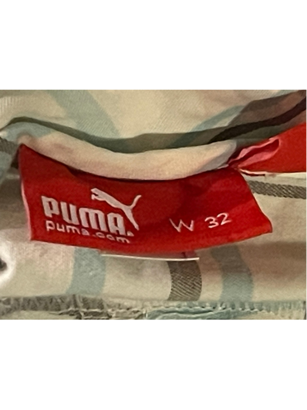 Puma Plaid Flat Front Plaid Shorts, Size 32, 10” Inseam - Picture 5 of 5